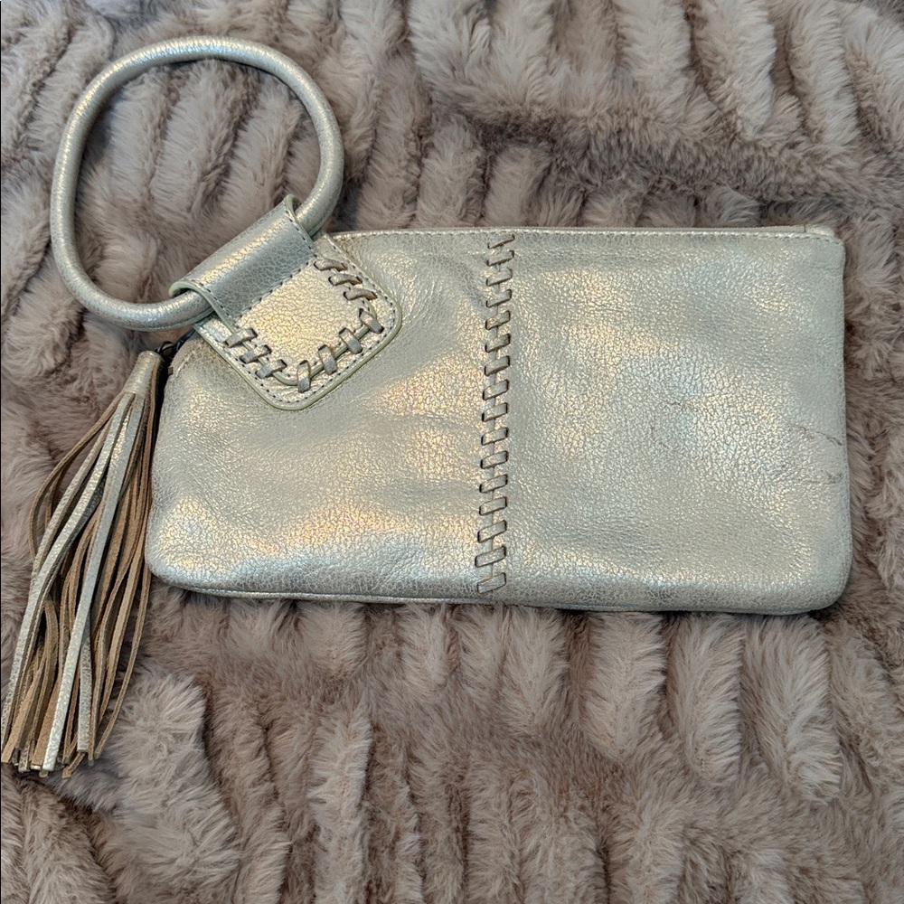 Hobo gold metallic wristlet